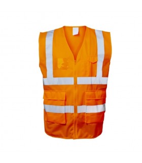  Safety vest with zipper and pockets for adults