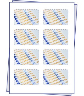 Ristkülikukujulised kleebised firma logoga
