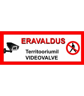 "Eravaldus" hoiatav kleebis