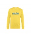  Soft yellow hoodie with Ukrainian lettering