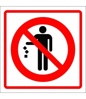  No littering sign