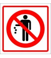 Знак запрета мусора