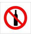  Sticker prohibiting the consumption of alcohol