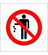 Наклейка запрещающая мусорить