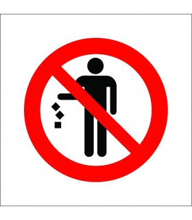  Sticker prohibiting littering