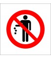 Наклейка запрещающая мусорить