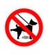 Наклейка, запрещающая собакам мочиться