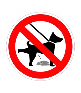  Sticker prohibiting dog peeing