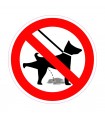 Наклейка, запрещающая собакам мочиться