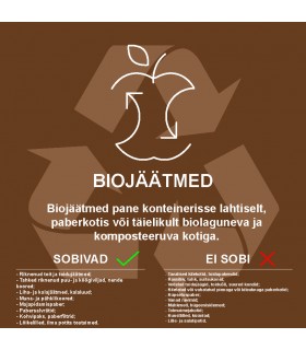 Наклейка для сортировки мусора_Биоотходы