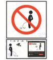 Varoitusmerkki "No urine"