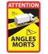 ANGLES MORTS Sticker for  vehicle