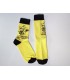 Socks with woven logo