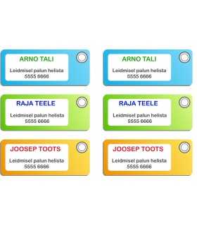 Set of name stickers, 15 pcs., with contact phone